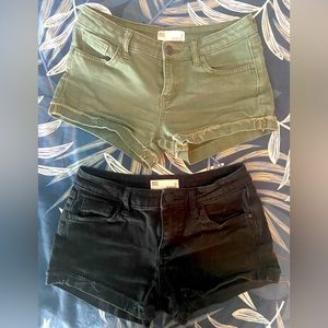 RSQ Girl’s Size 12 Jean Shorts BOGO. Green & Black